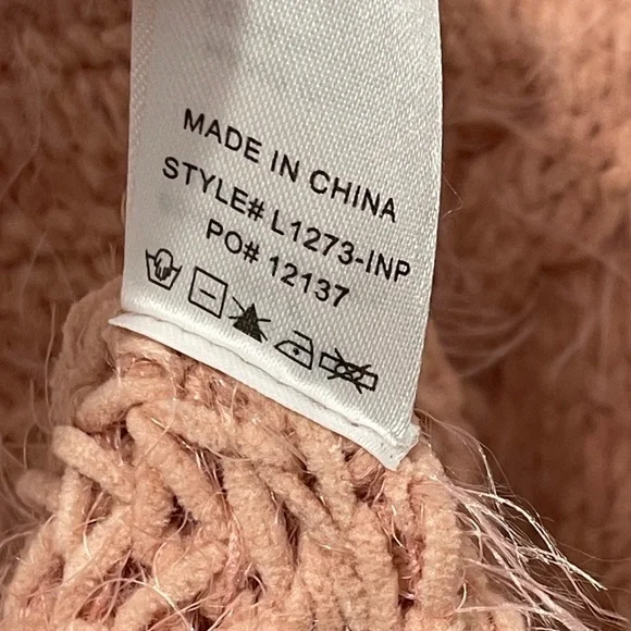 Fate Eira Chunky Cable Knit Blush Pink Open Front Cardigan Sweater 1X Cozy Soft - Picture 5 of 5